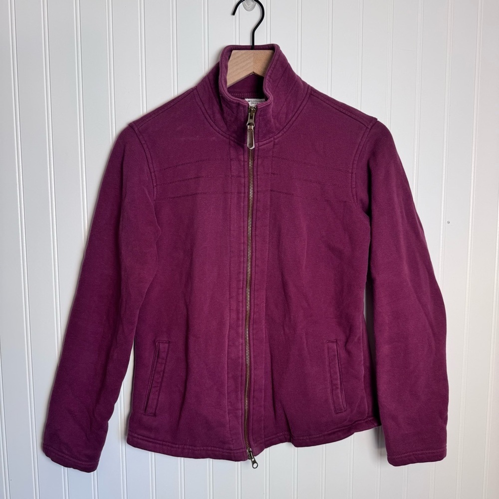 Columbia Benton Springs Purple Full Zip Fleece Sweater Jacket Women’s Size Small